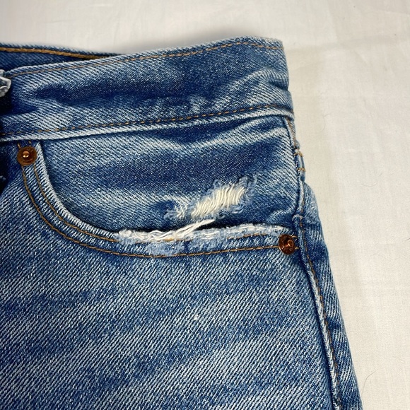 Abercrombie and Fitch Annie High Rise Short Shorts Size 27 / 4 Cut Off Denim - Picture 6 of 7